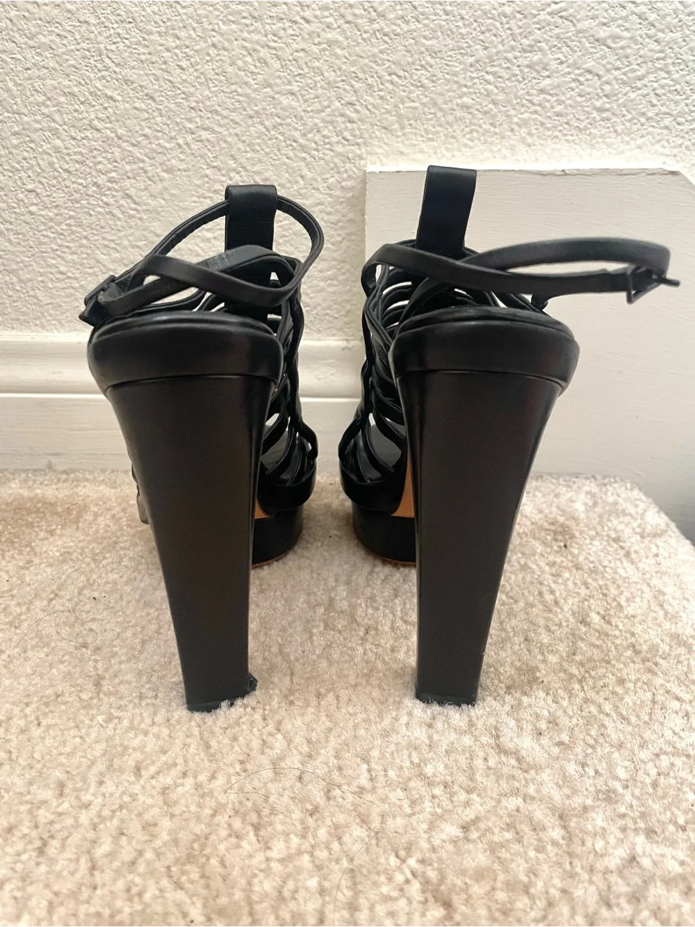 Balenciaga Black Platform High Heels